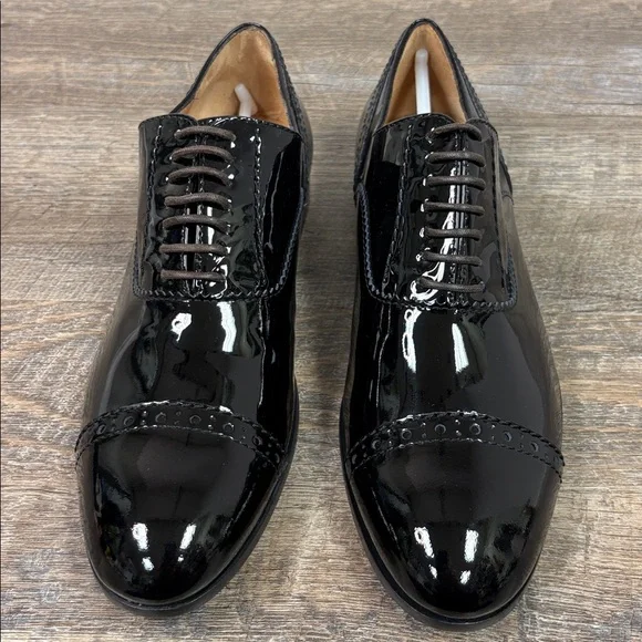 NEW Marc by Marc Jacobs Women’s Black Patent Leather Oxford Shoes (Size 8) - Picture 2 of 10